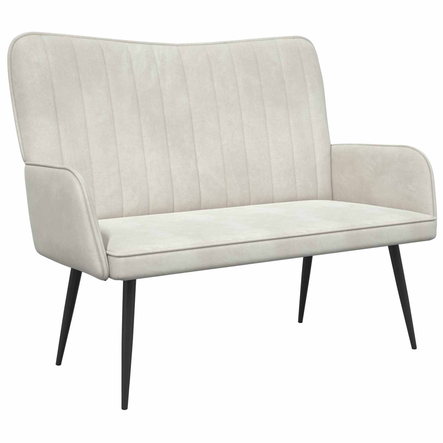 Zweisitzer Sofa Creme 115 x 61 x 87 cm Samt
