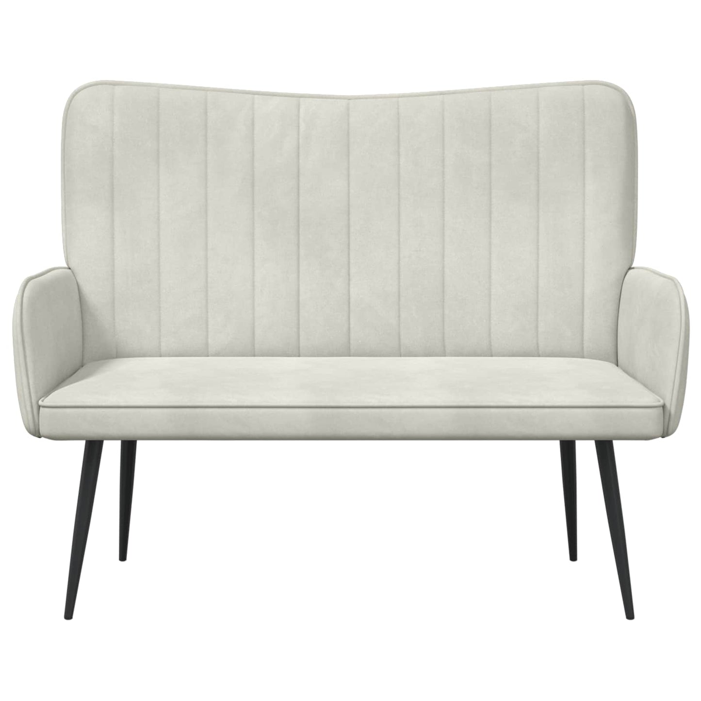 Zweisitzer Sofa Creme 115 x 61 x 87 cm Samt
