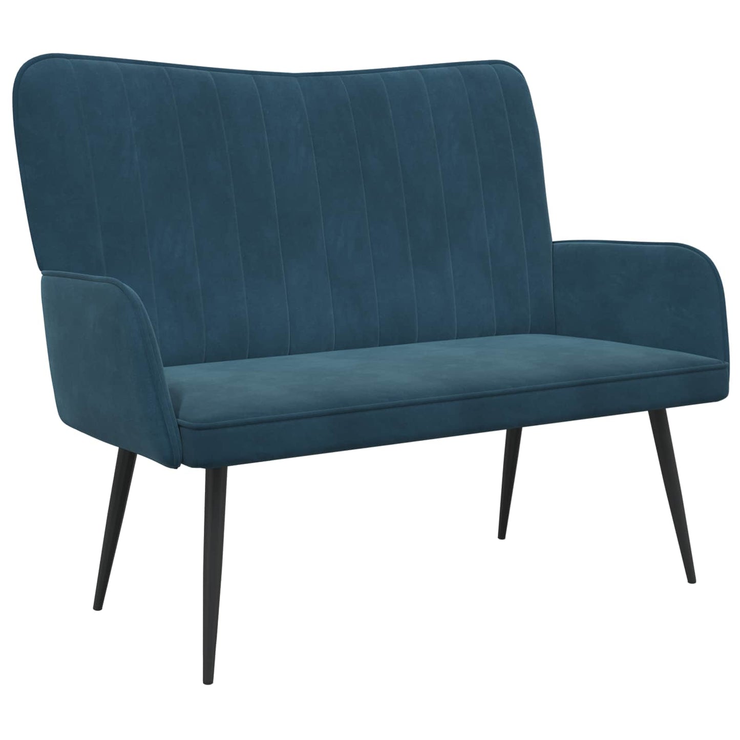 Zweisitzer Sofa Blau 115 x 61 x 87 cm Samt