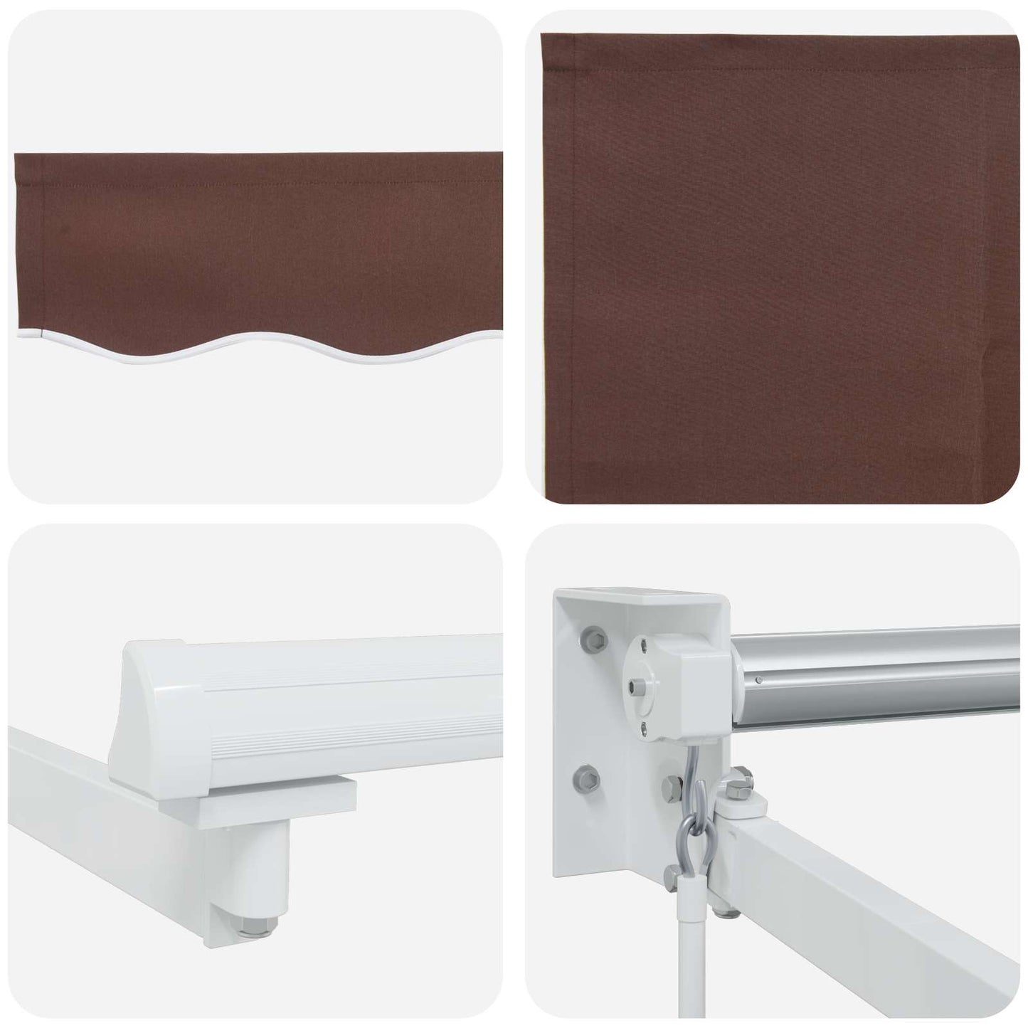Einziehbare Markise Braun 2,5 x 2 m