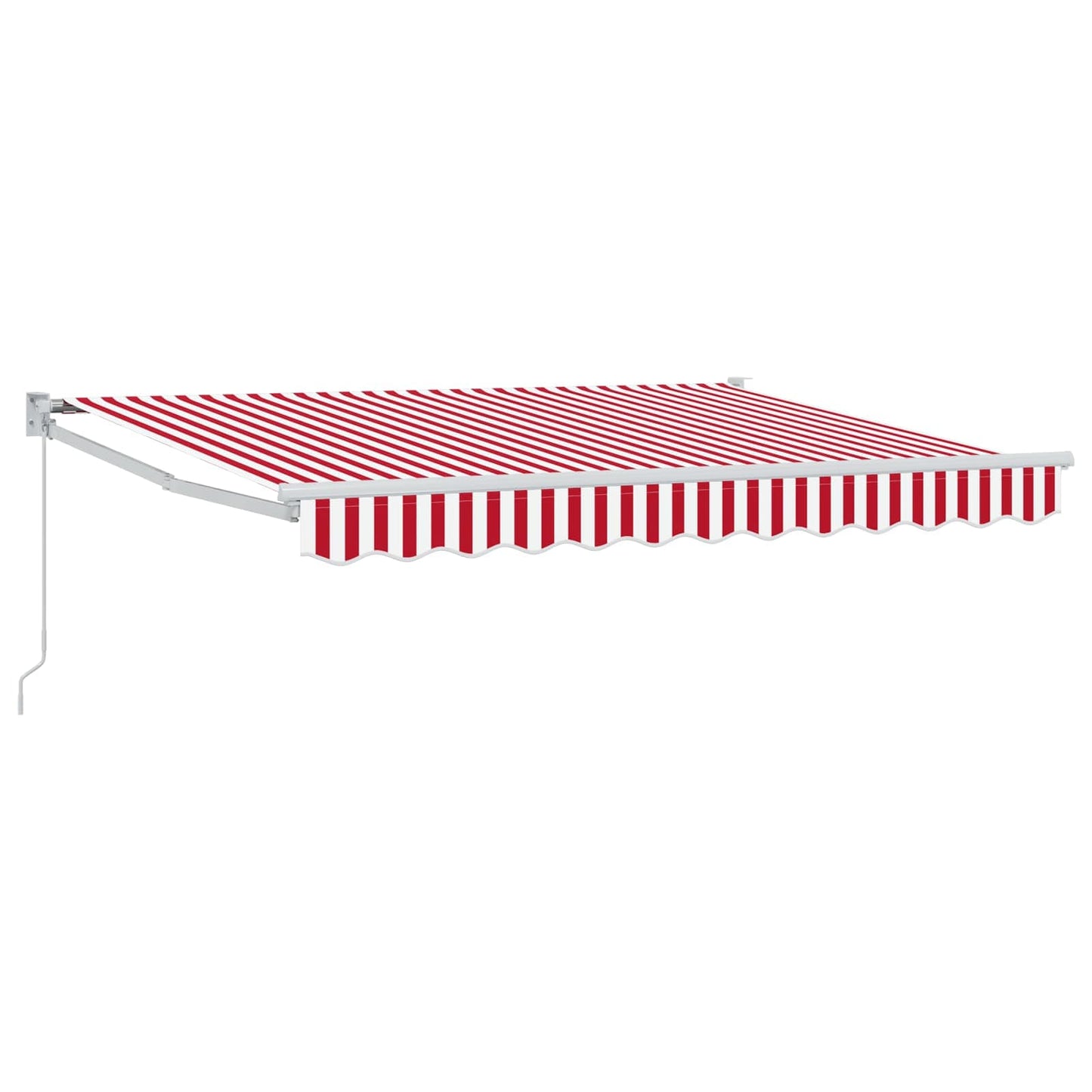 Einziehbare Markise Rot und Weiß 2,5 x 2 m
