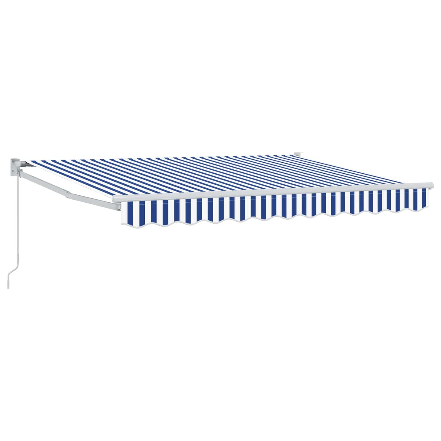 Einziehbare Markise Blau und Weiß 3 x 2 m