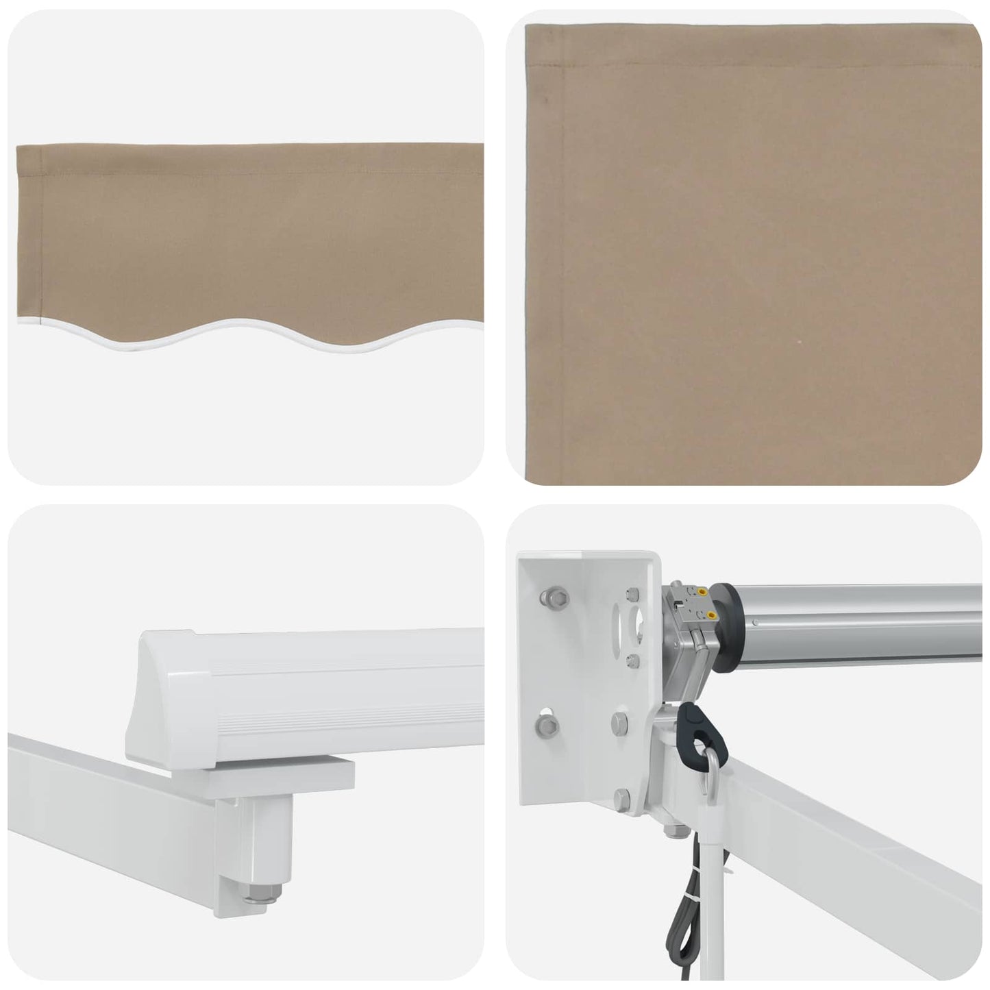 Elektrische ausziehbare Markise Beige 3 x 2 m