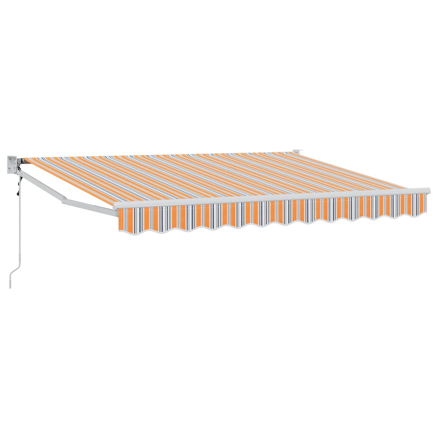 Elektrische ausziehbare Markise Orange, Grau und Blau 3,5 x 2 m
