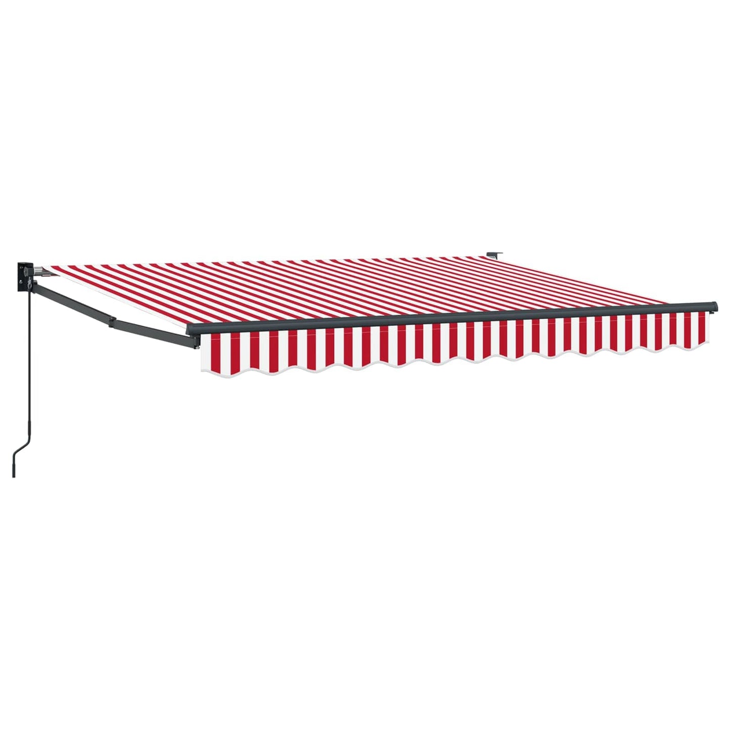 Einziehbare Markise Rot und Weiß 2,5 x 2 m