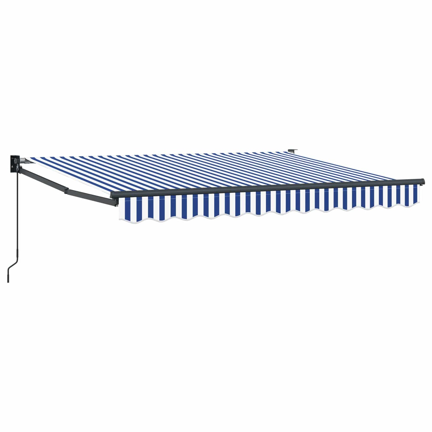 Einziehbare Markise Blau und Weiß 3 x 2 m
