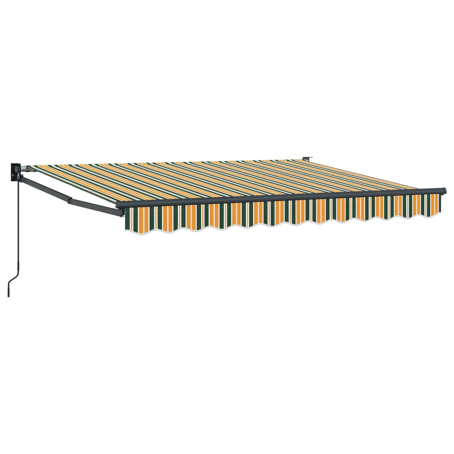 Einziehbare Markise Grün und Gelb 3,5 x 2 m