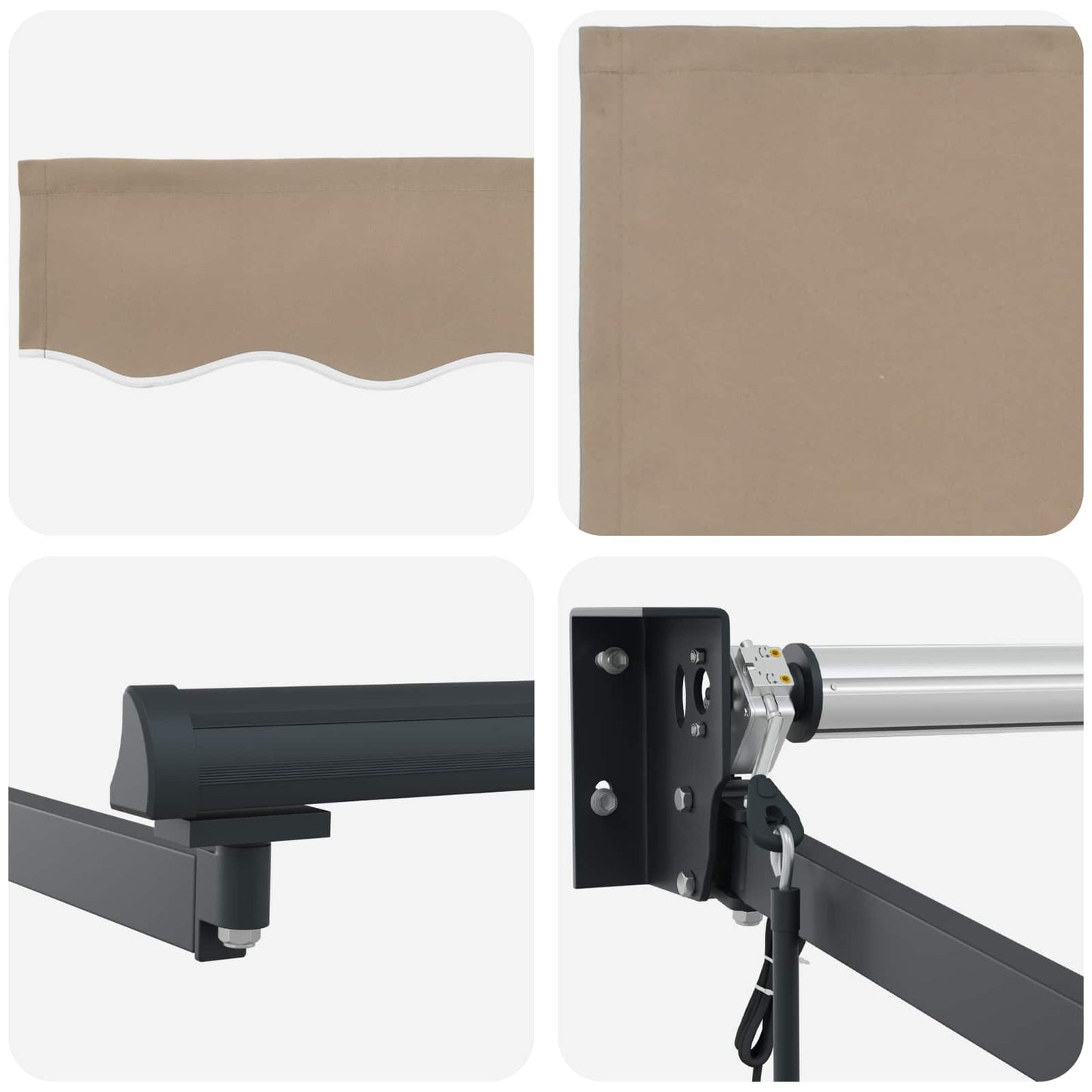 Elektrische ausziehbare Markise Beige 2,5 x 2 m