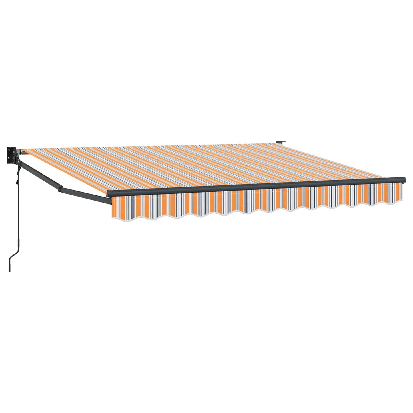 Elektrische ausziehbare Markise Orange, Grau und Blau 3,5 x 2 m