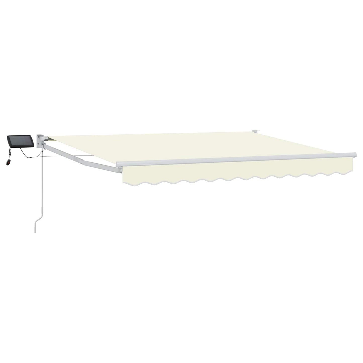 Manuelle Gelenkarmmarkise mit LEDs Creme und Weiß 2,5 x 2 m