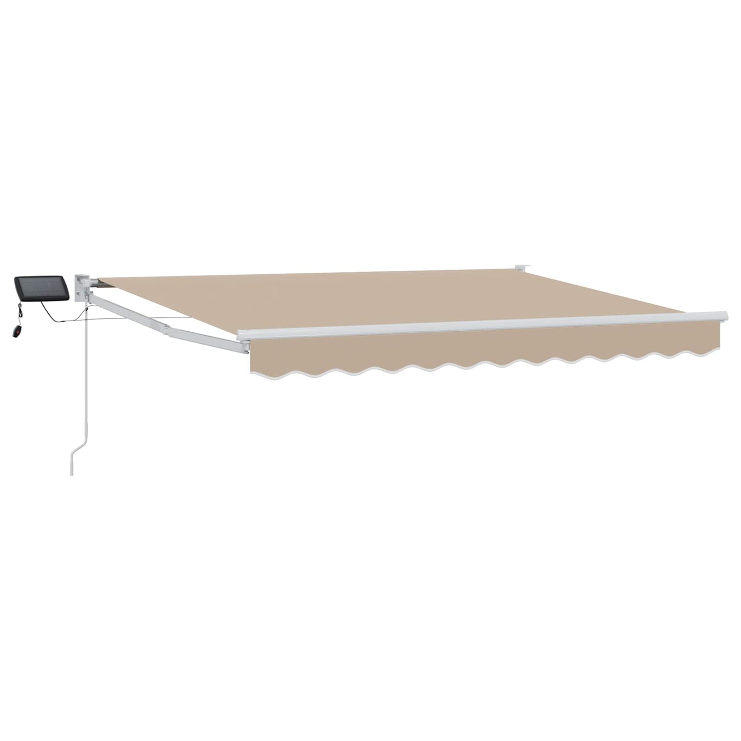 Manuelle Gelenkarmmarkise mit LEDs Beige und Weiß 3 x 2 m