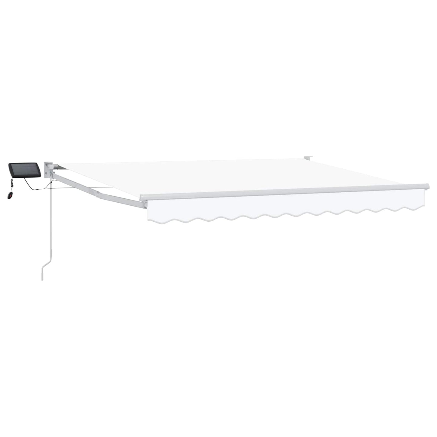 Manuelle Gelenkarmmarkise mit LEDs Weiß 3 x 2 m