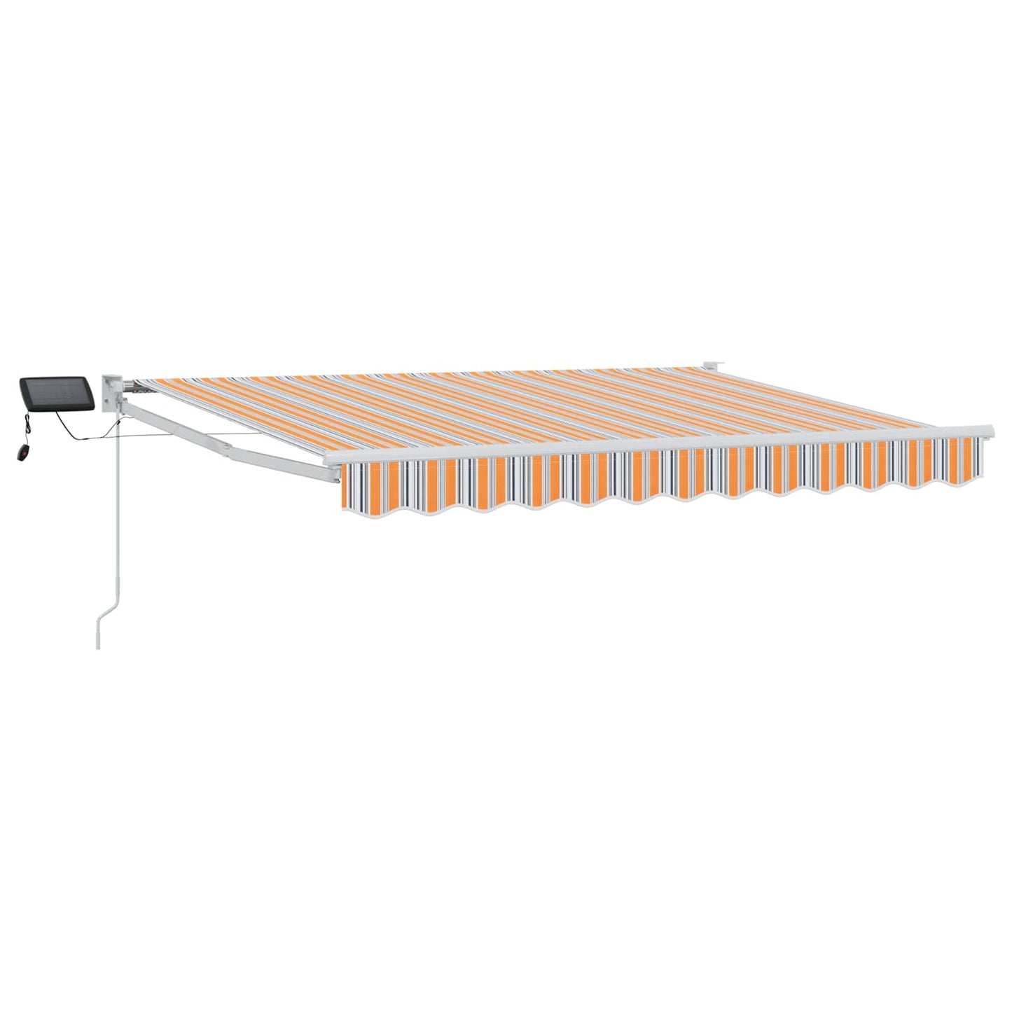 Manuelle Gelenkarmmarkise mit LEDs Blau, Orange, Weiß 3,5 x 2 m