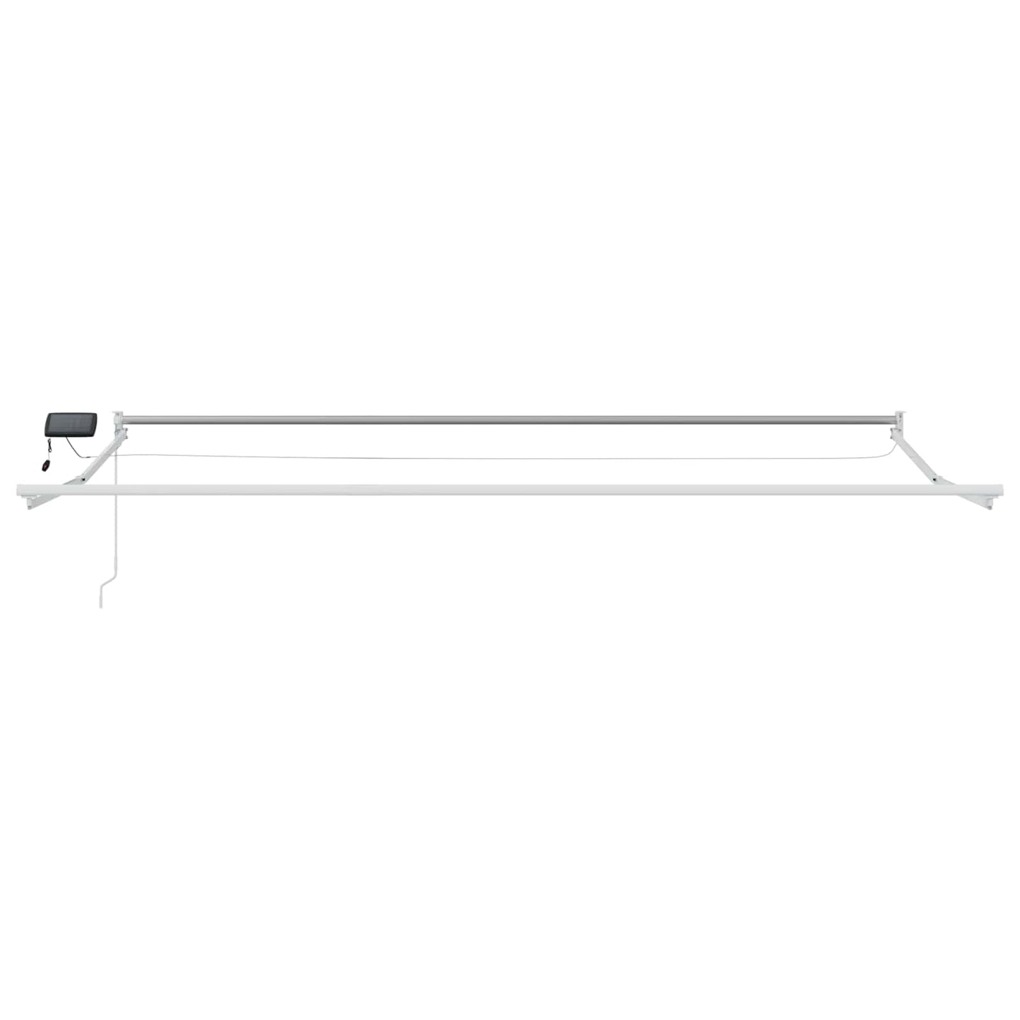 Manuelle Gelenkarmmarkise mit LEDs Orange, Braun, Weiß 4 x 3 m