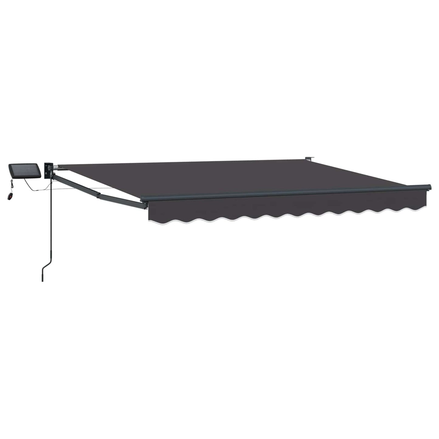 Manuelle Gelenkarmmarkise mit LEDs Anthrazit 3 x 2 m