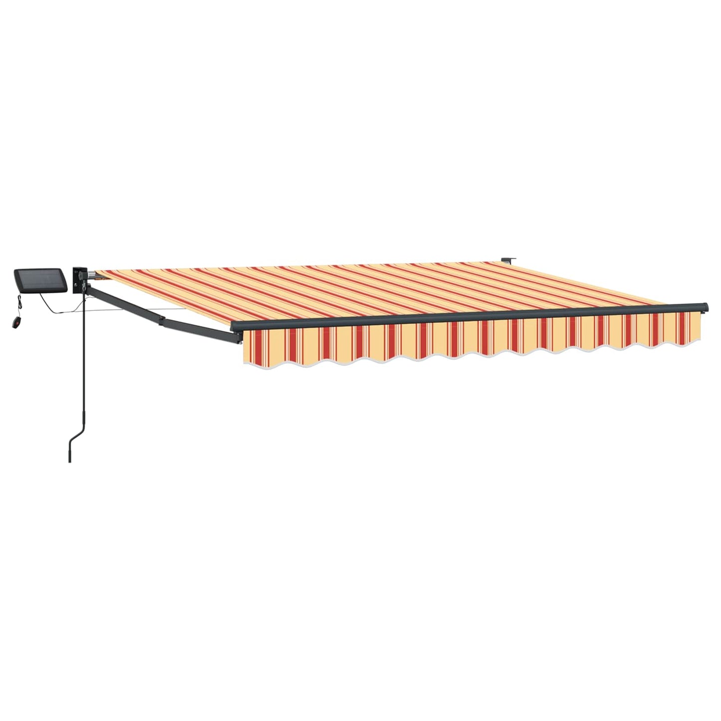 Manuelle Gelenkarmmarkise mit LEDs Mehrfarbig 3,5 x 2 m