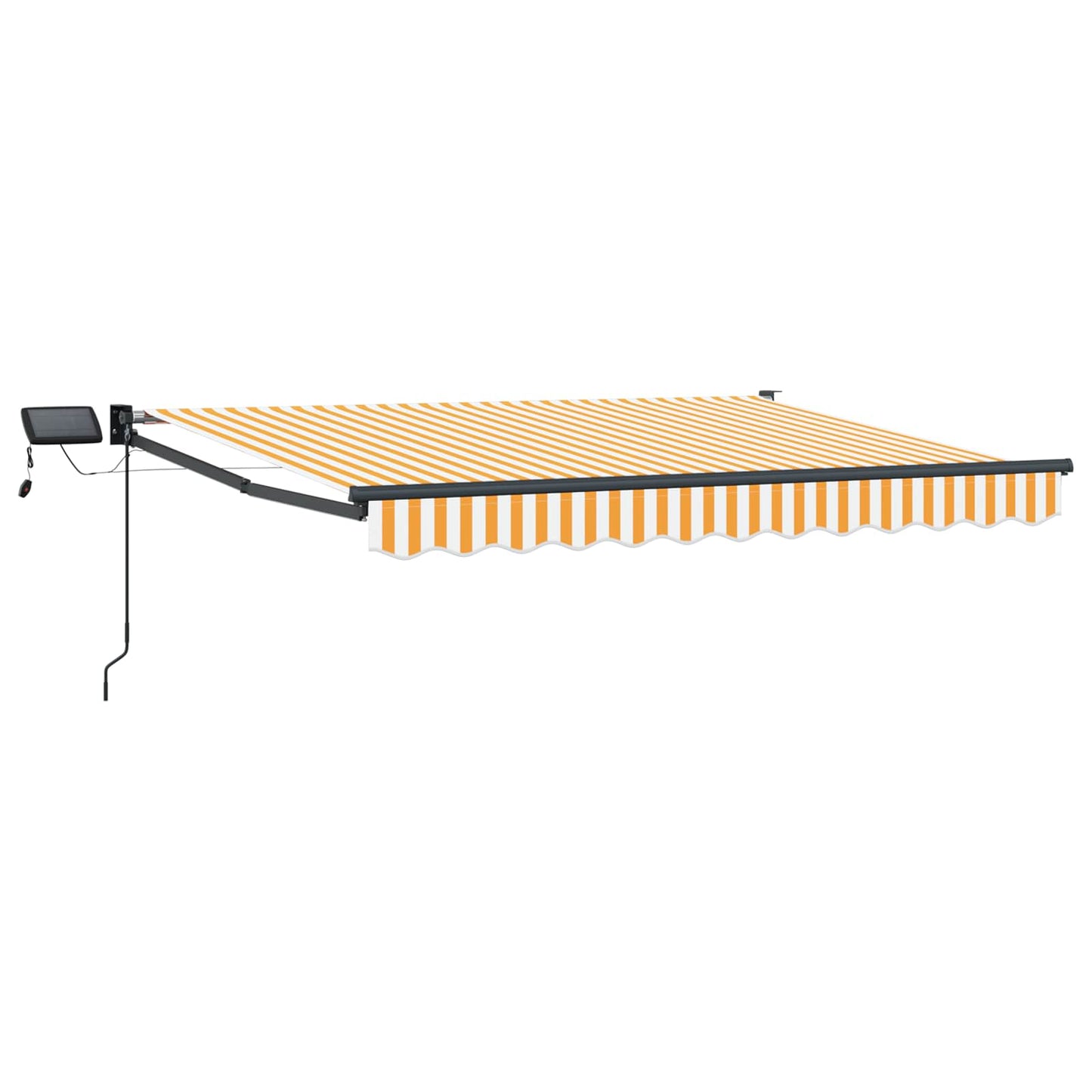 Manuelle Gelenkarmmarkise mit LEDs 3 x 2,5 m