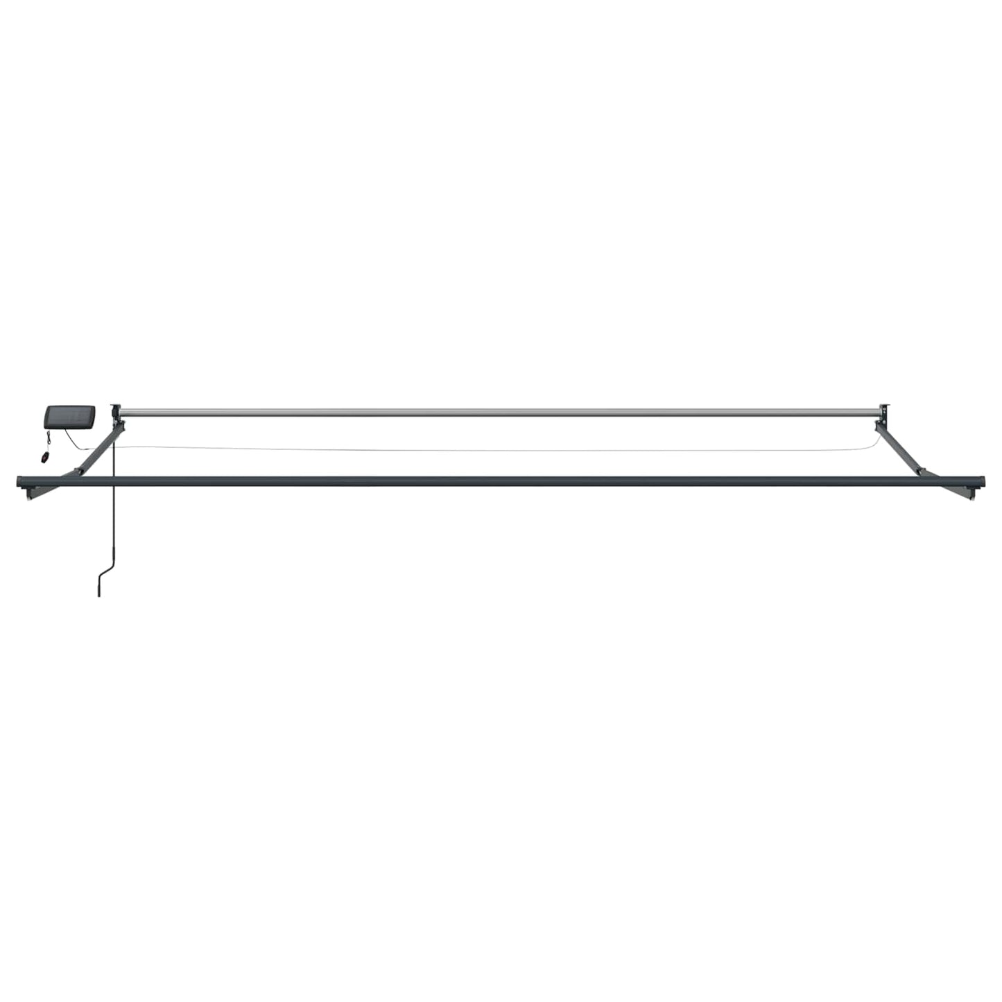 Manuelle Gelenkarmmarkise mit LEDs Braun und Anthrazit 4 x 3 m