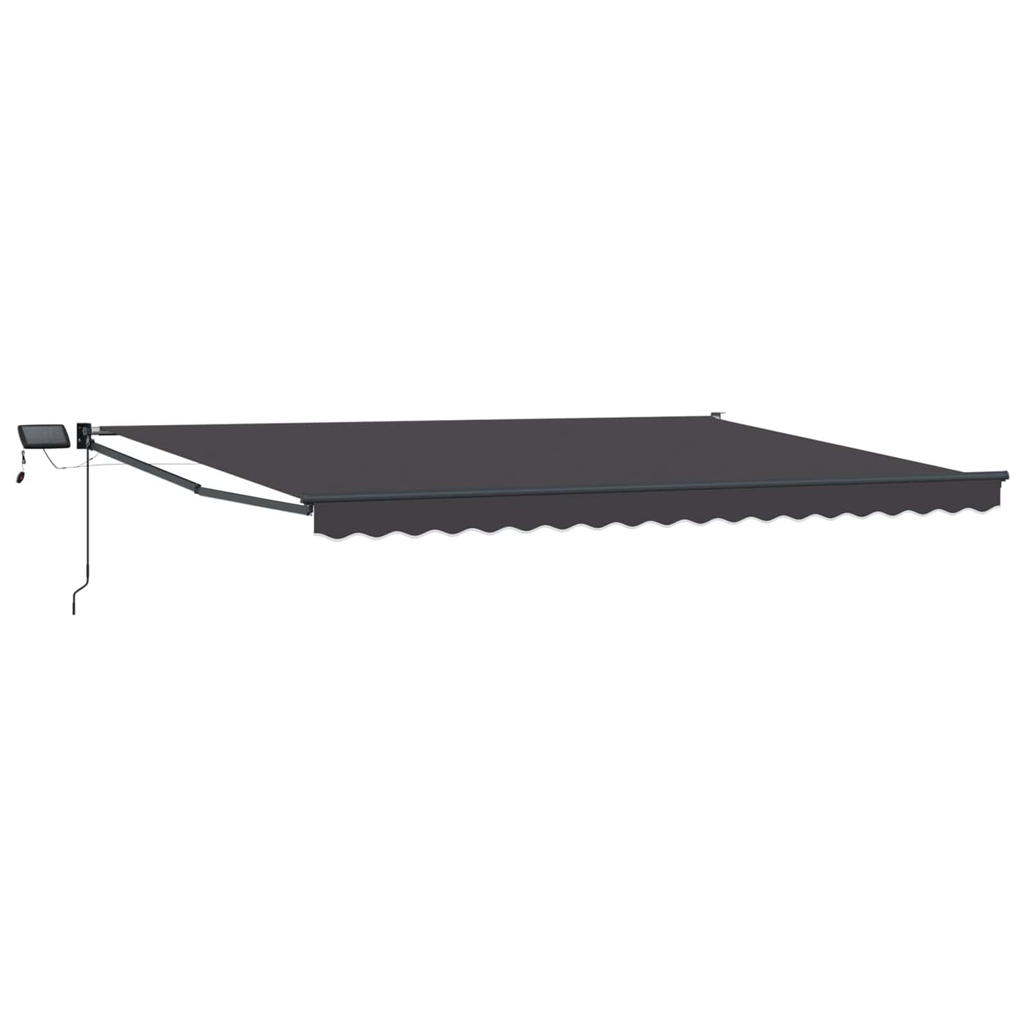 Manuelle Gelenkarmmarkise mit LEDs Anthrazit 4,5 × 3 m