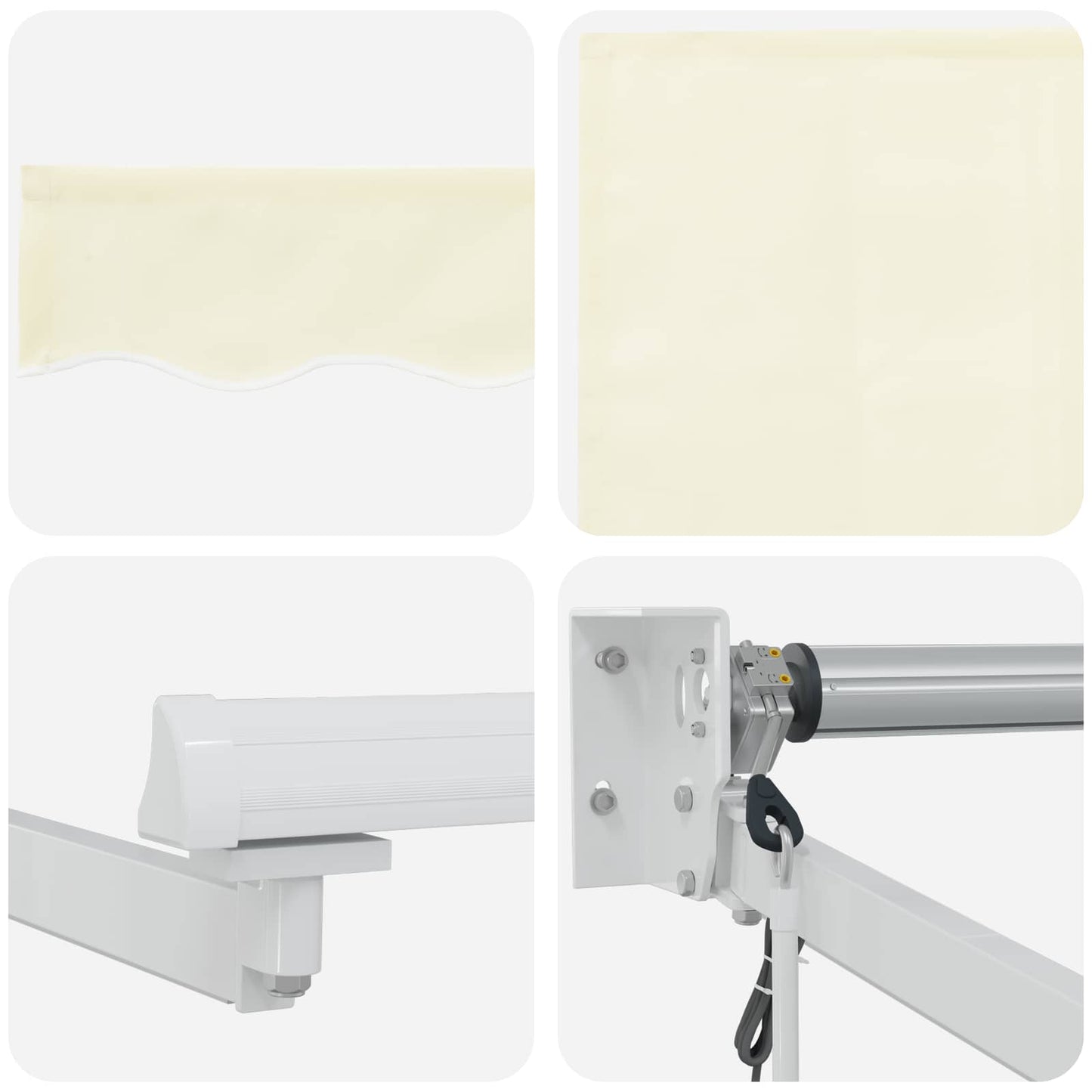 Elektrische ausziehbare Markise Creme 3 x 2 m