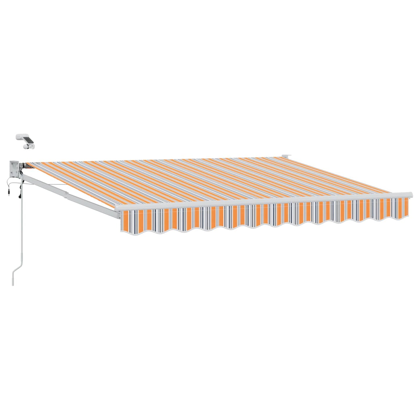 Elektrische ausziehbare Markise Blau und Orange 3,5 x 2,5 m