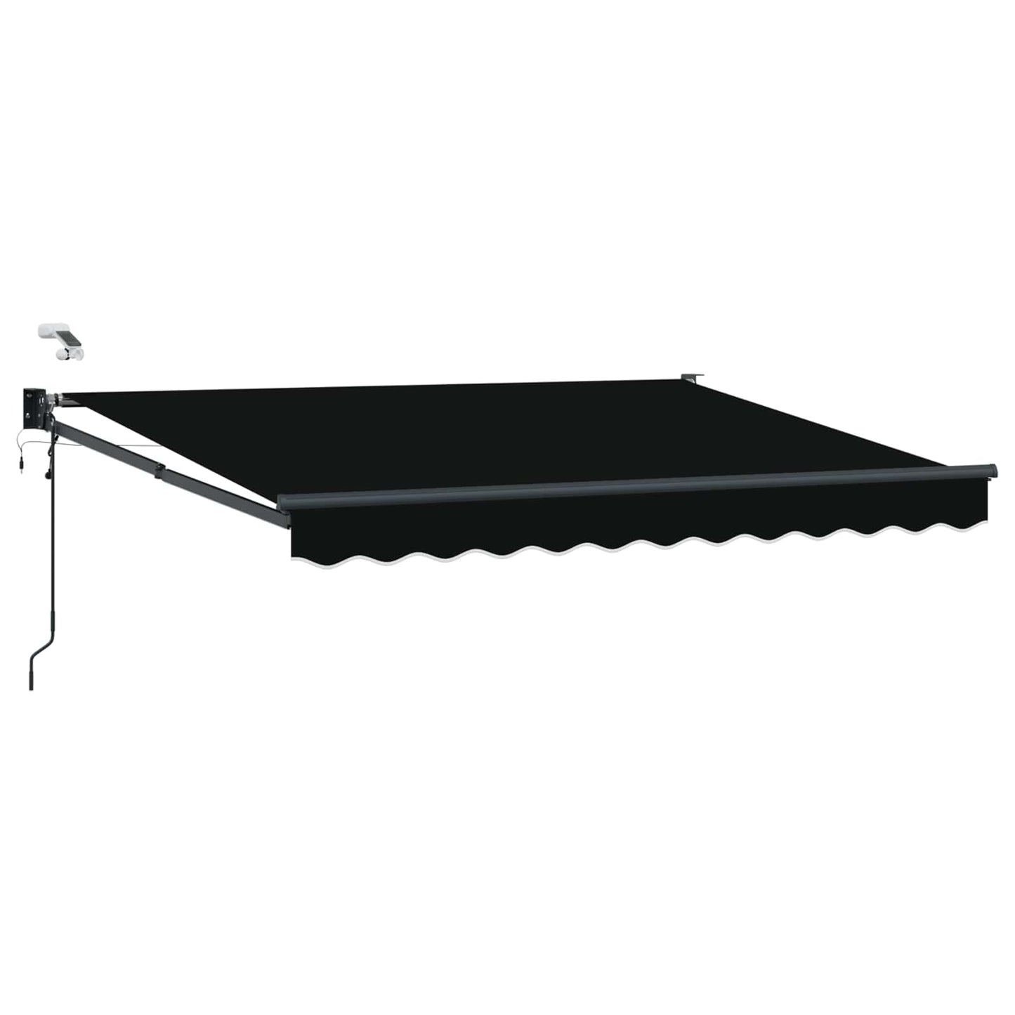 Elektrische ausziehbare Markise Schwarz 3,5 x 2,5 m