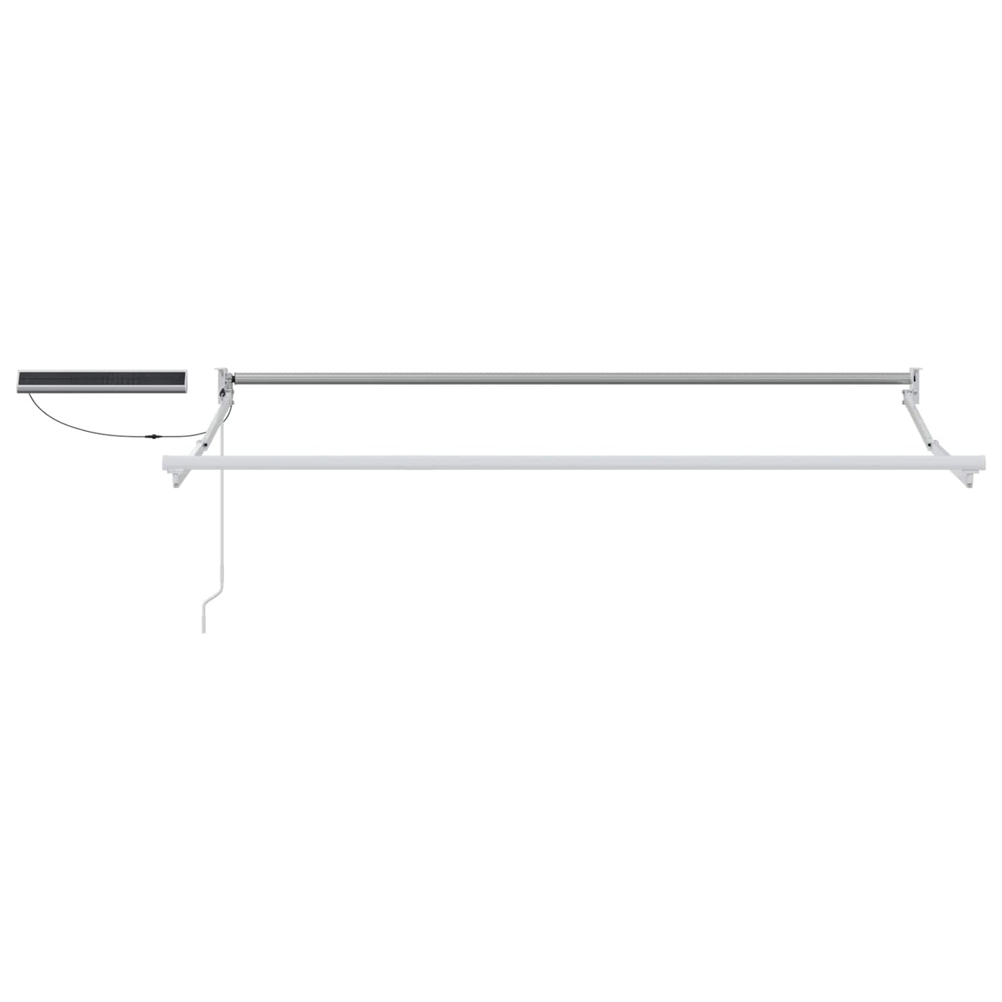 Elektrische ausziehbare Markise Hellgrau und Weiß 3,5 x 2,5 m