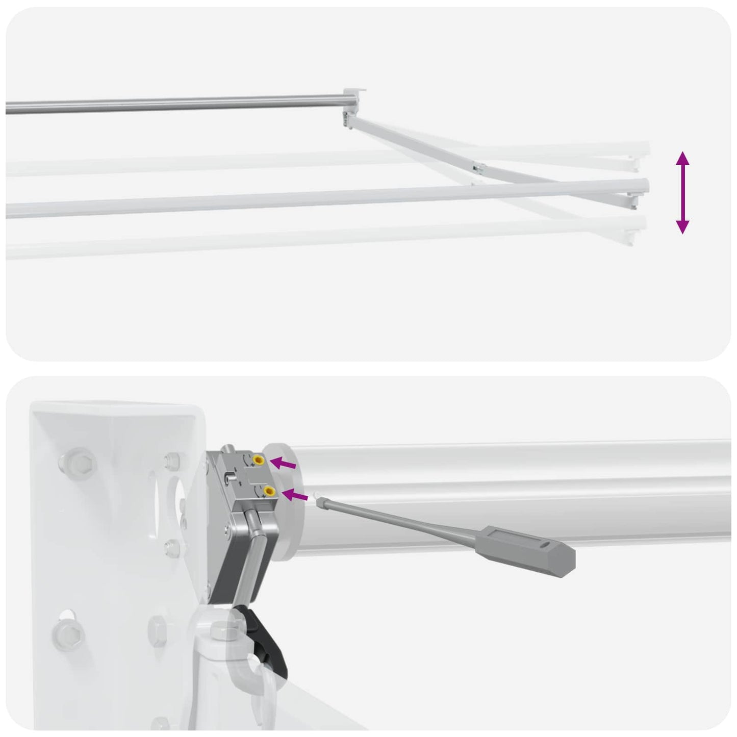 Elektrische ausziehbare Markise Blau und Weiß 4,5 × 3 m
