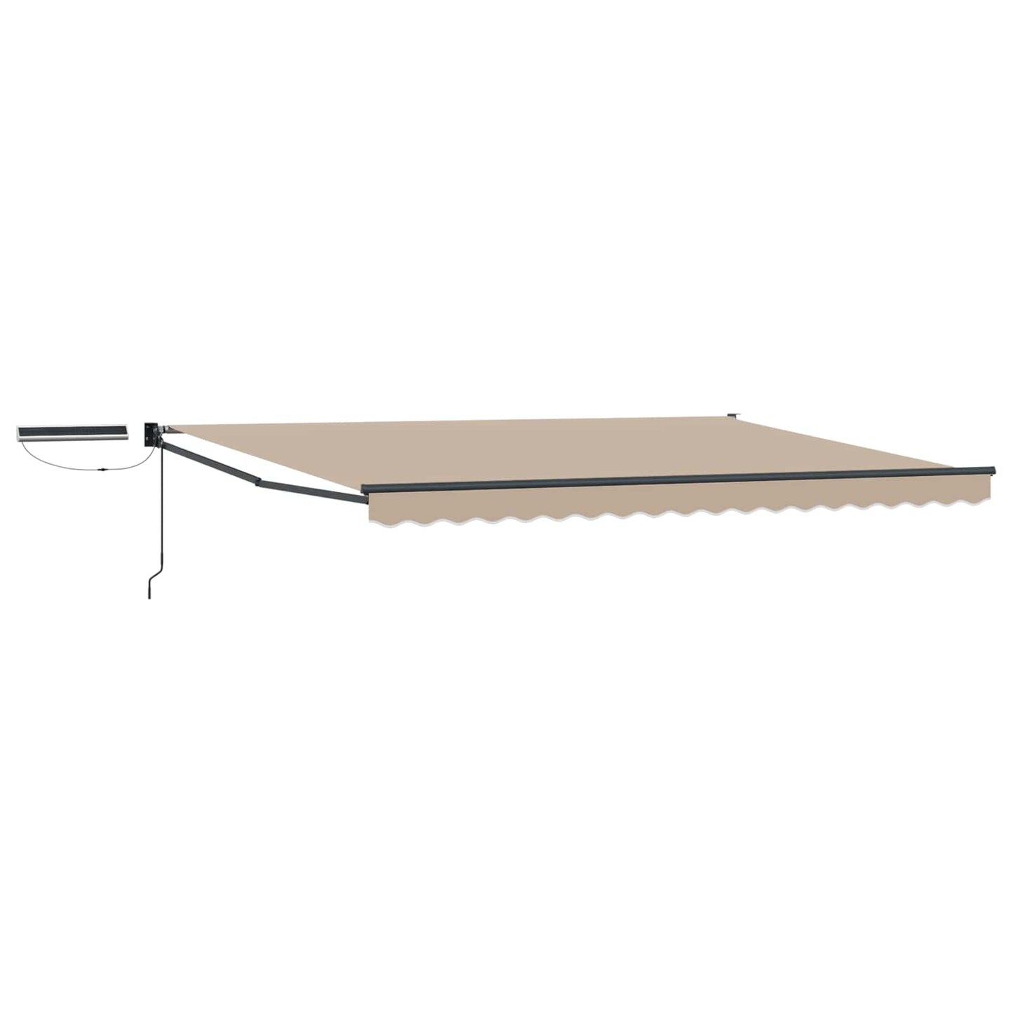 Elektrische ausziehbare Markise Beige und Anthrazit 4 x 2 m