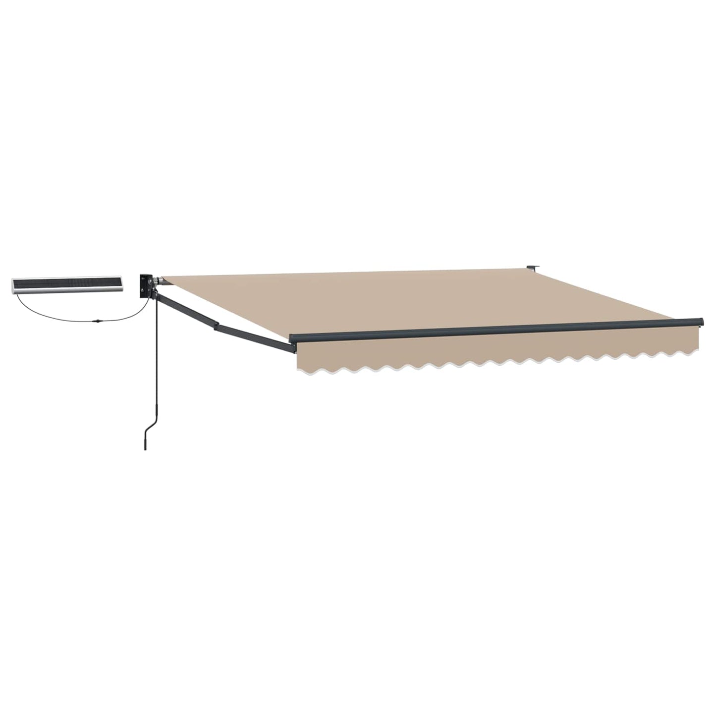 Elektrische ausziehbare Markise Beige und Anthrazit 3,5 x 2,5 m