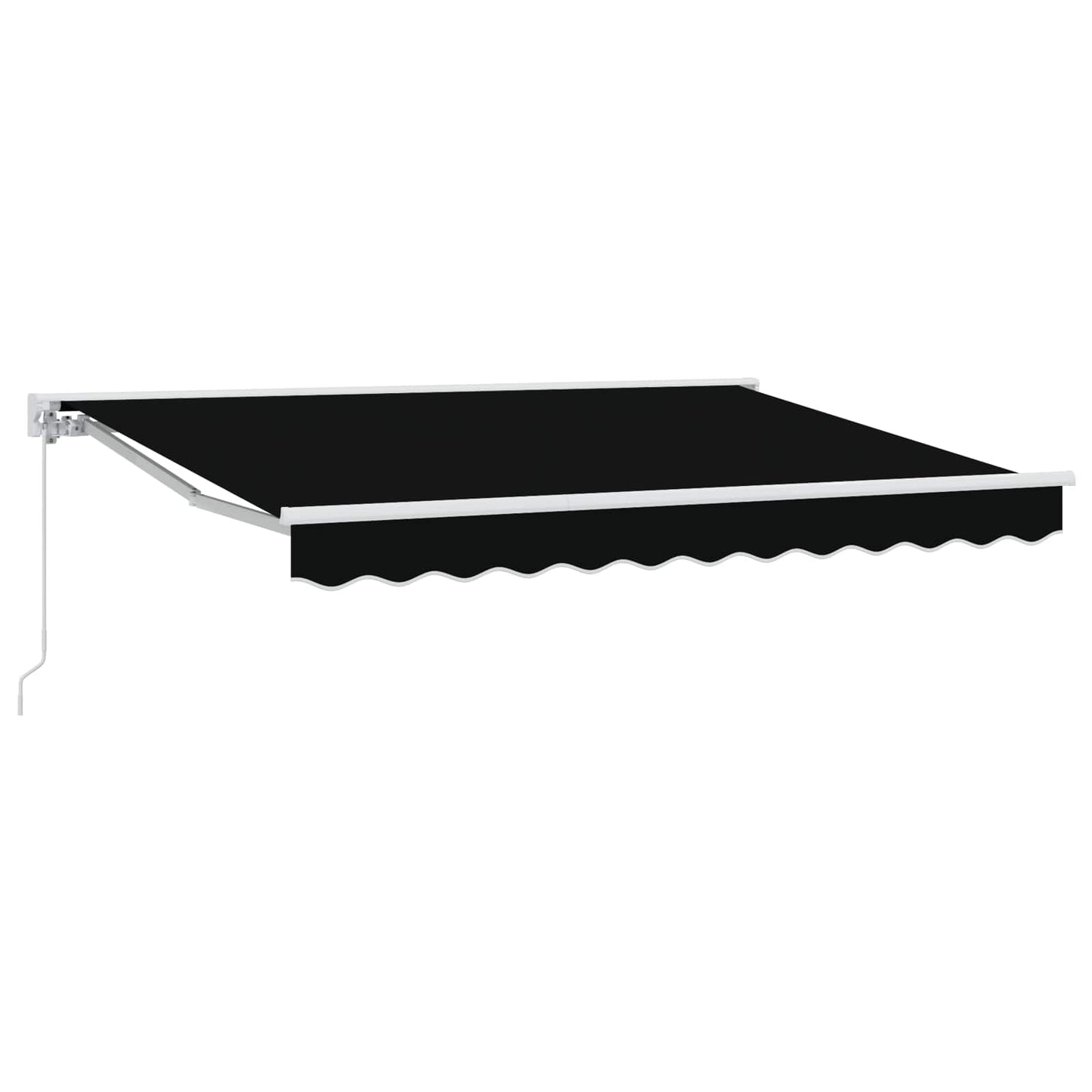 Manuell einziehbare Markise Schwarz 3 x 2,5 m