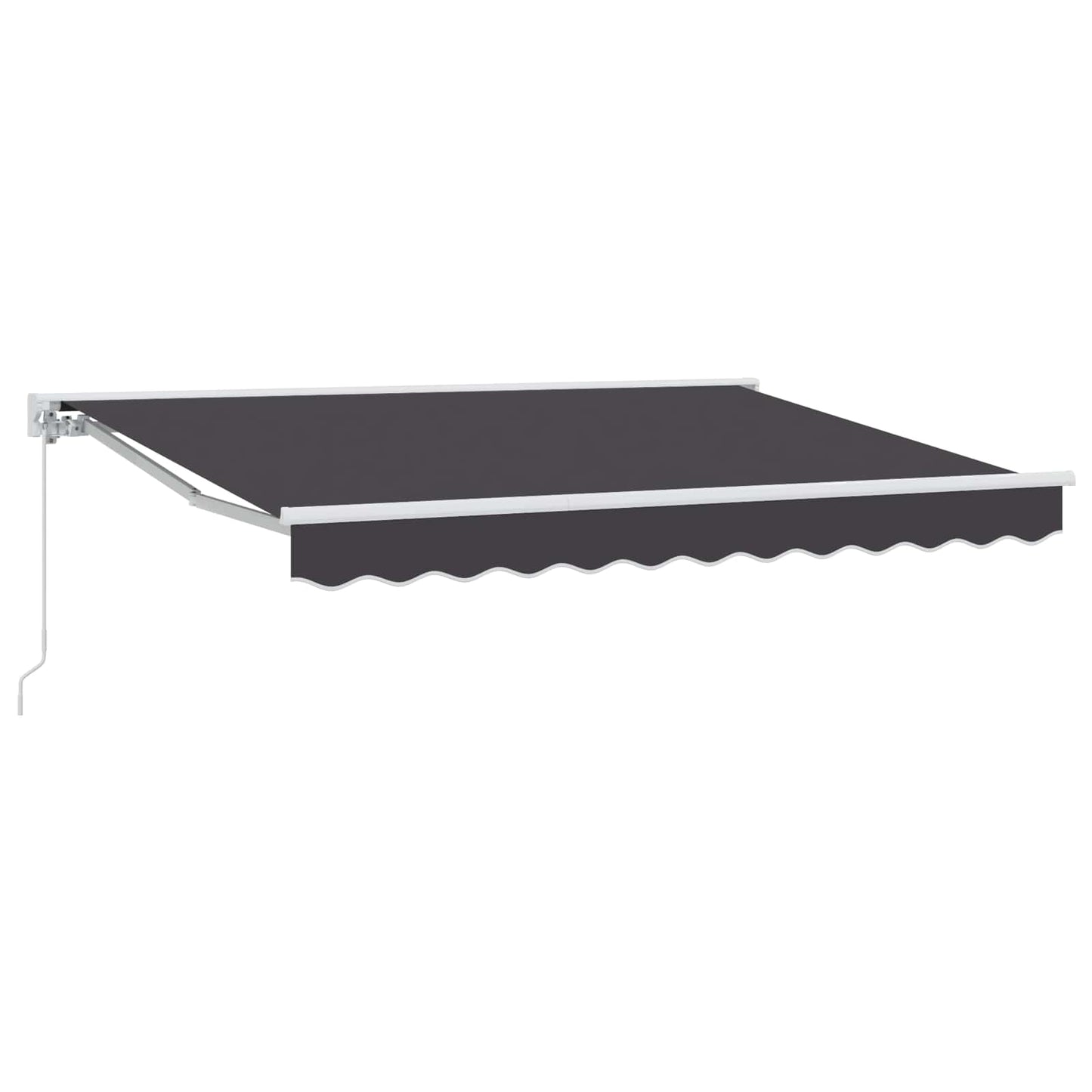 Manuell einziehbare Markise Anthrazit 3,5 x 2,5 m