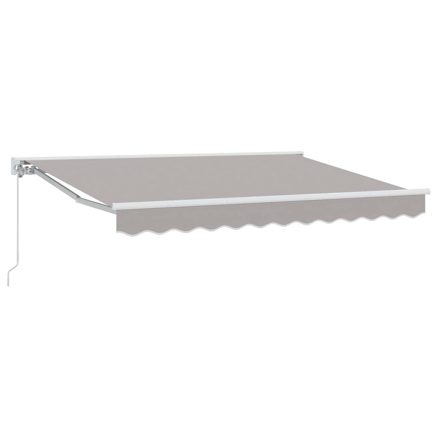 Manuell einziehbare Markise Hellgrau 3,5 x 2,5 m
