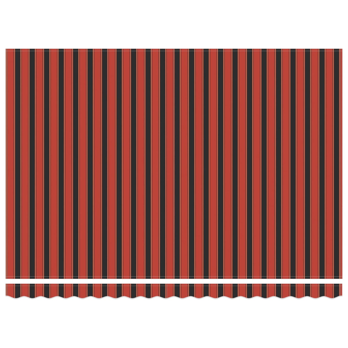 Manuell einziehbare Markise Orange, Schwarz und Gelb 4 × 3,5 m