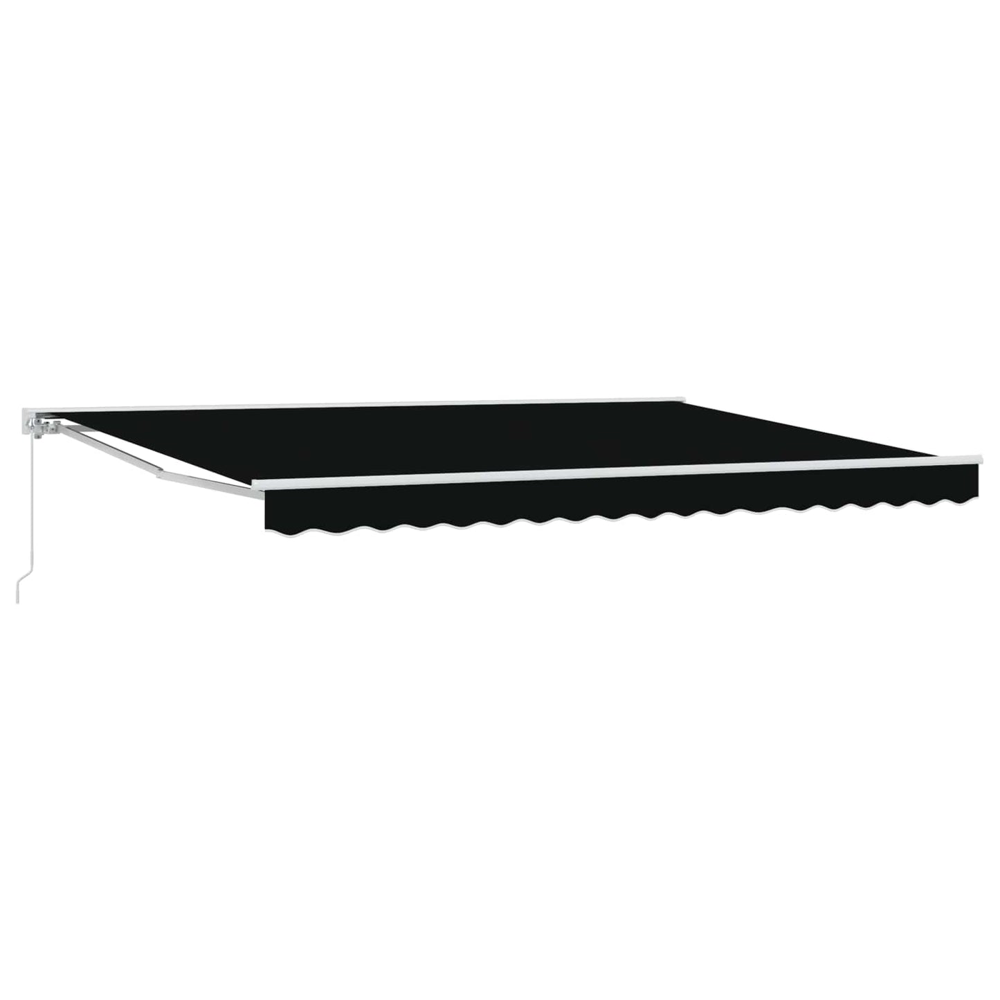 Manuell einziehbare Markise Schwarz 4 × 3,5 m