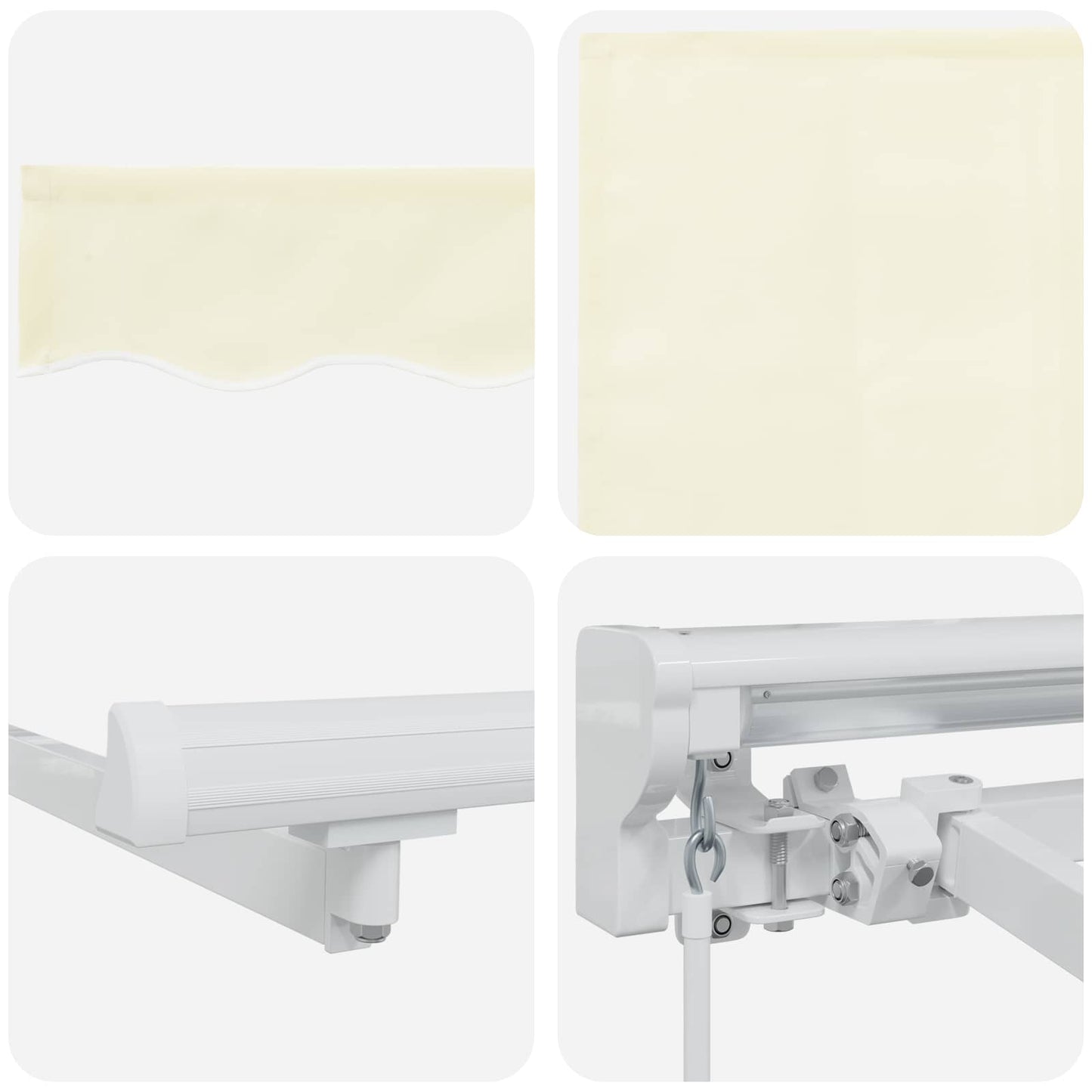 Manuell einziehbare Markise Creme 5 x 3,5 m
