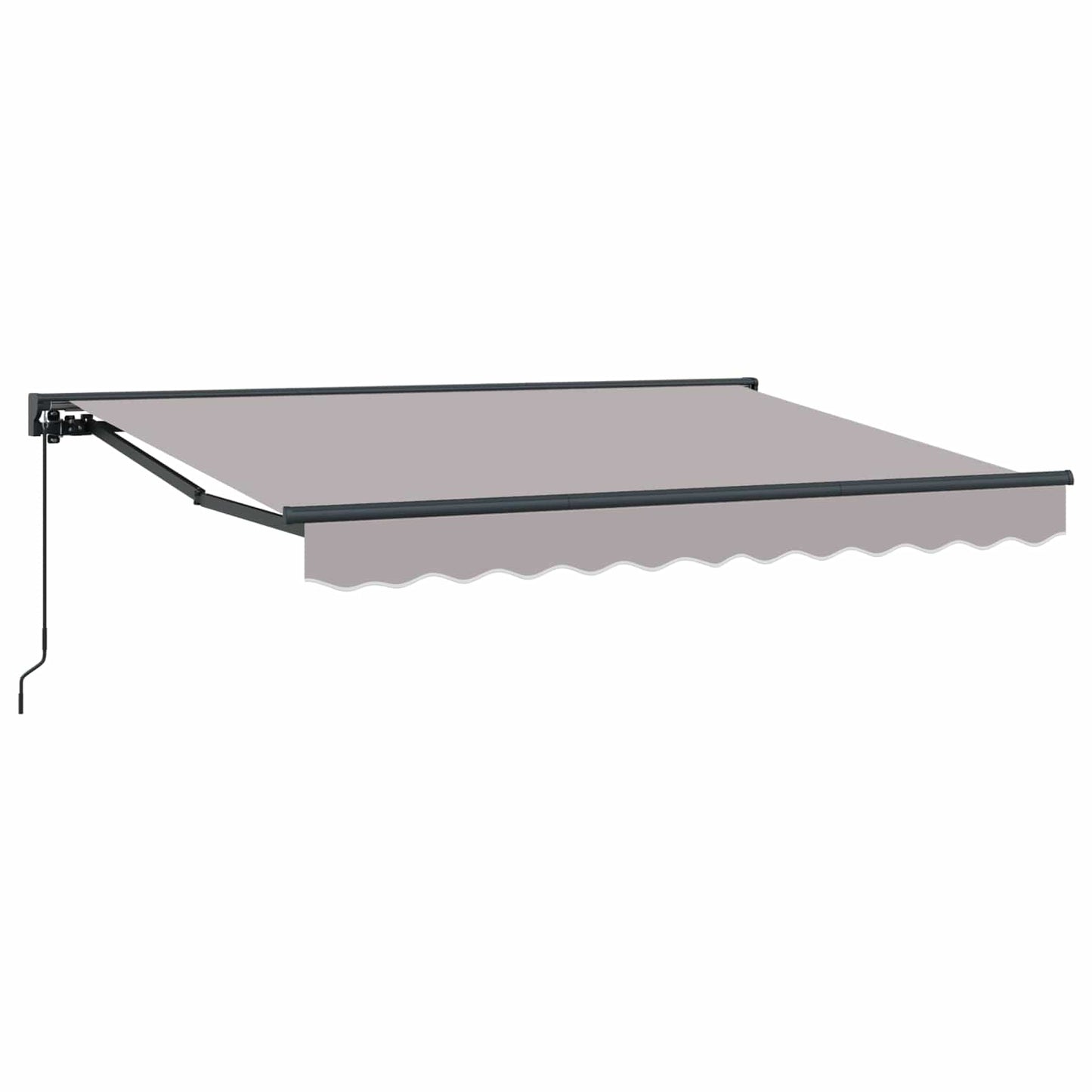 Manuell einziehbare Markise Hellgrau 3,5 x 2 m