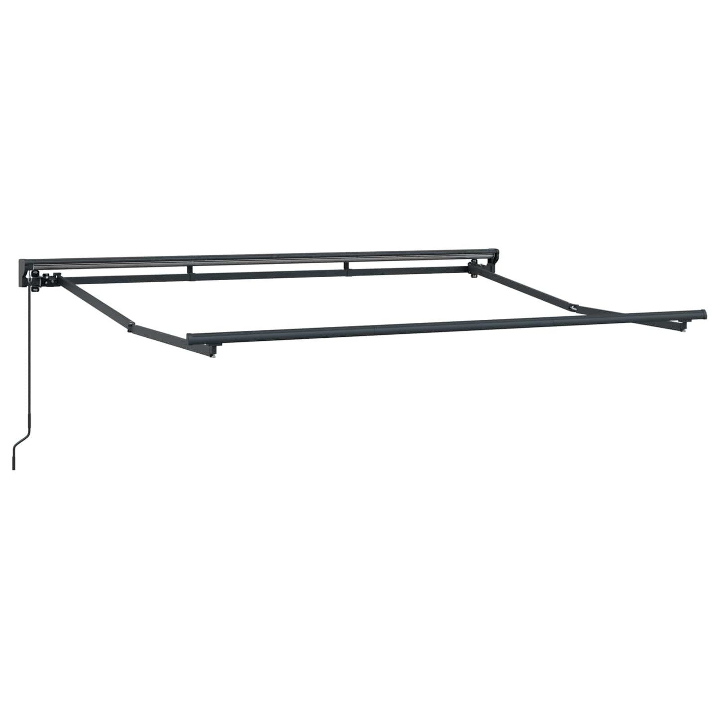 Manuell einziehbare Markise Hellgrau 3,5 x 2 m