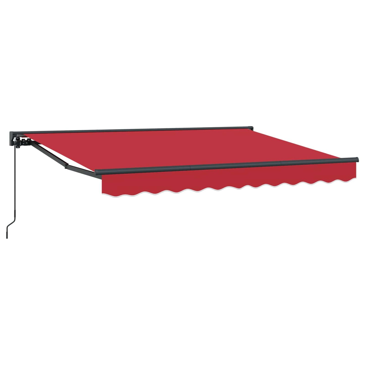 Manuell einziehbare Markise Rot 3,5 x 2 m