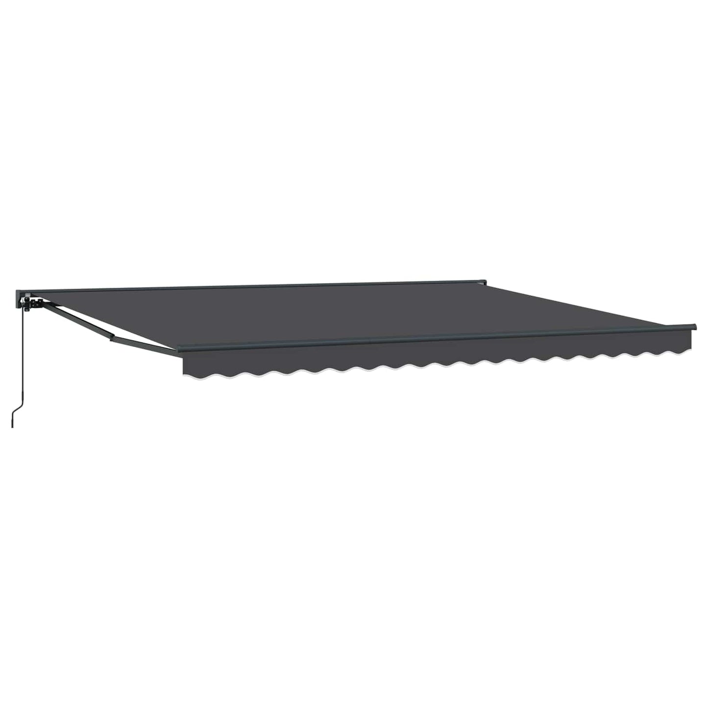 Manuell einziehbare Markise Anthrazit 4 × 3,5 m