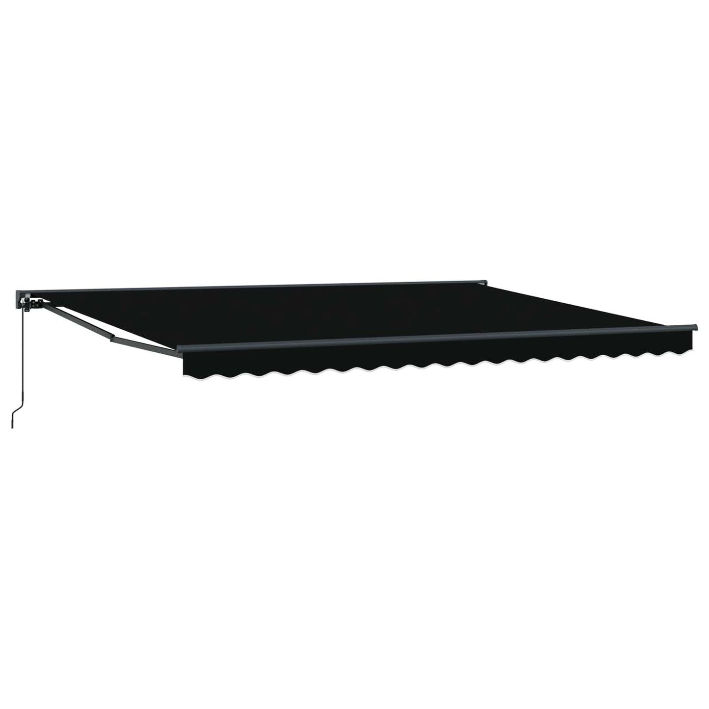 Manuell einziehbare Markise Schwarz 4 × 3,5 m