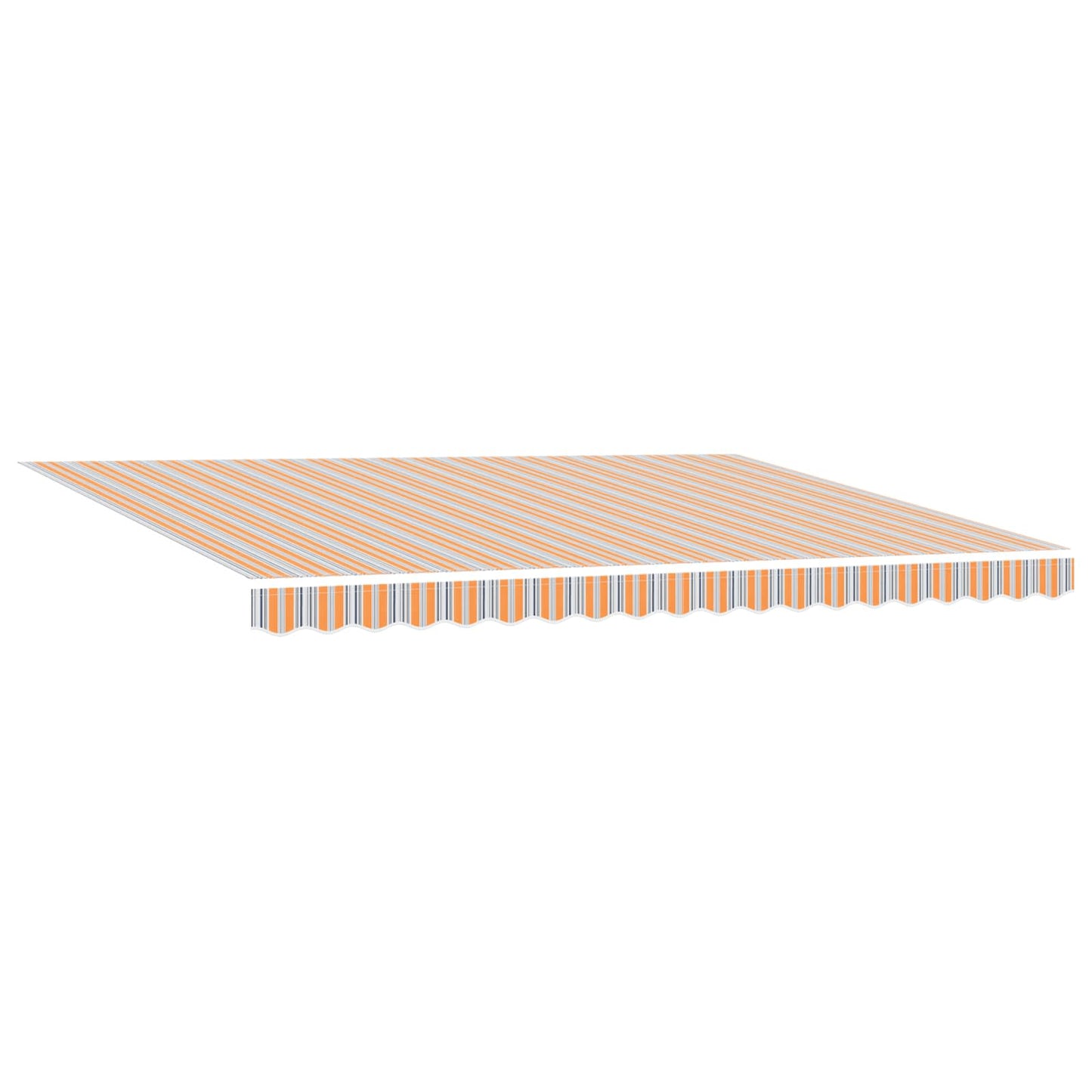 Manuell einziehbare Markise Orange, Grau, Blau, Weiß