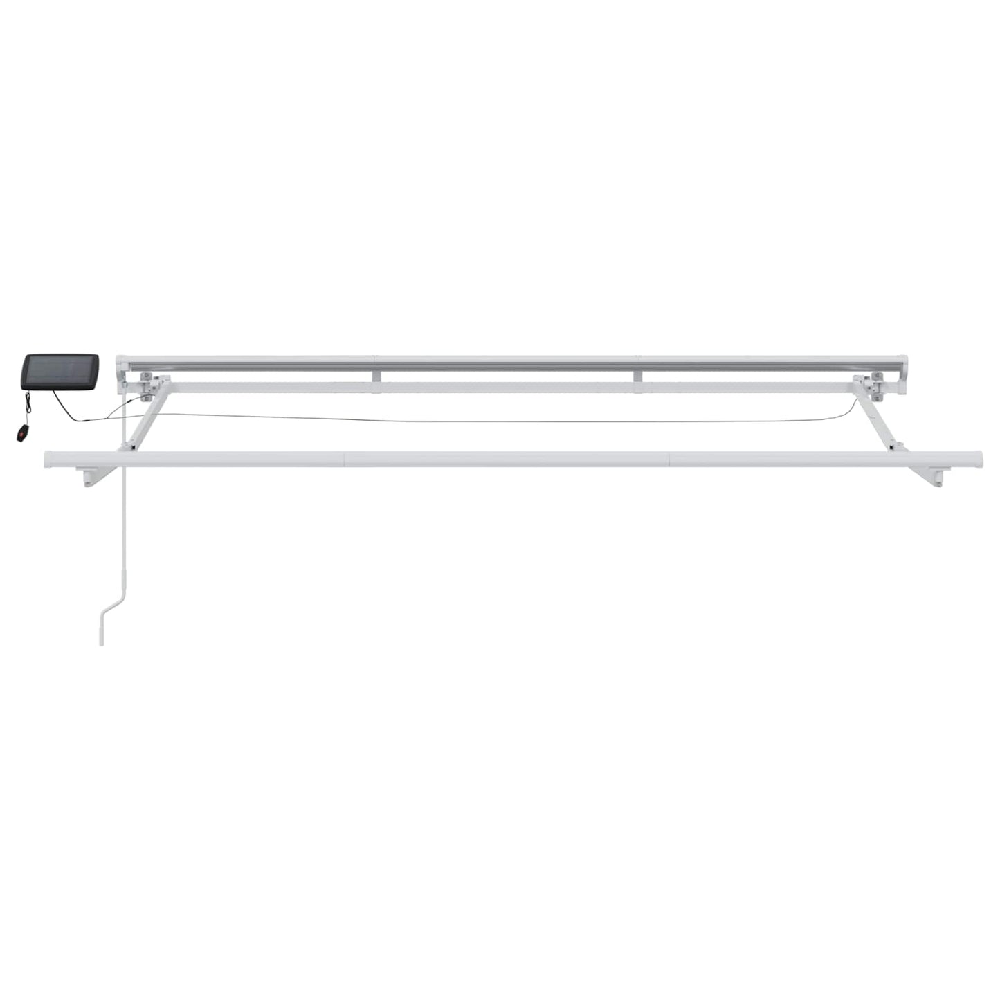 Manueller Markisenrahmen mit LEDs Beige und Weiß 2,5 x 2 m