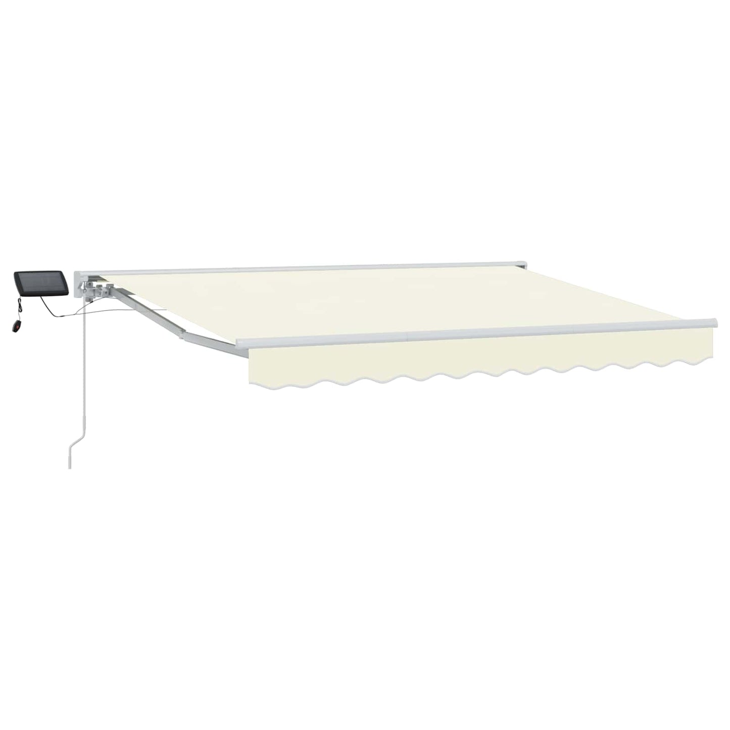 Manueller Markisenrahmen mit LEDs Creme und Weiß 3 x 2 m