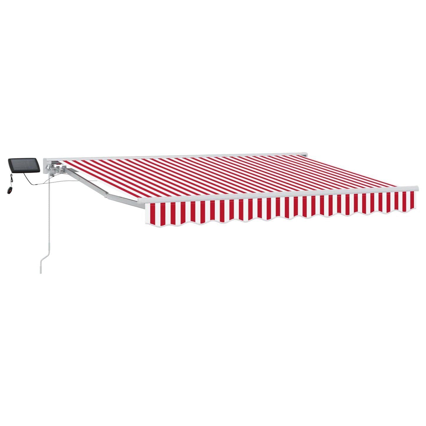 Manueller Markisenrahmen mit LEDs Rot und Weiß 3 x 2,5 m
