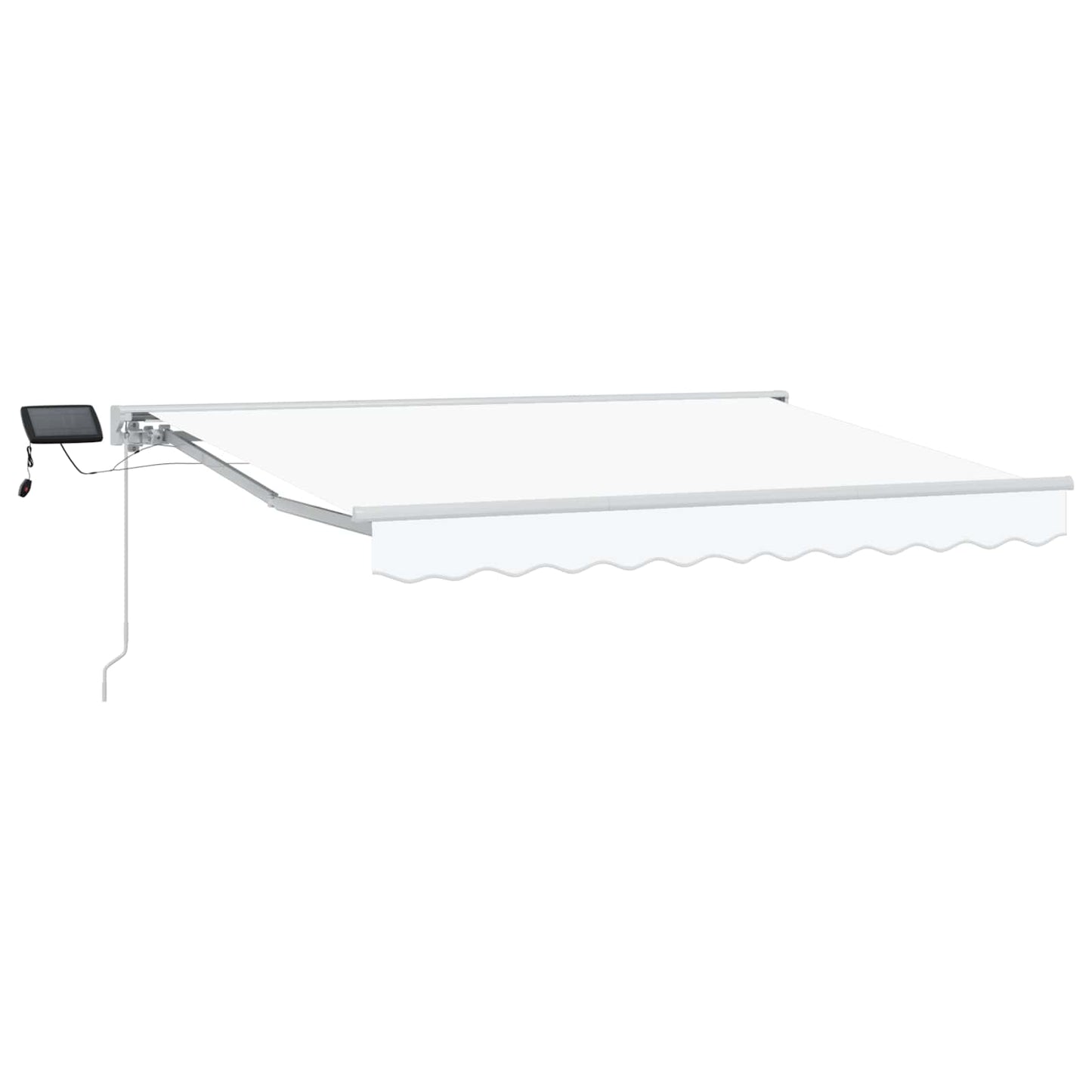 Manueller Markisenrahmen mit LEDs Weiß 3 x 2,5 m
