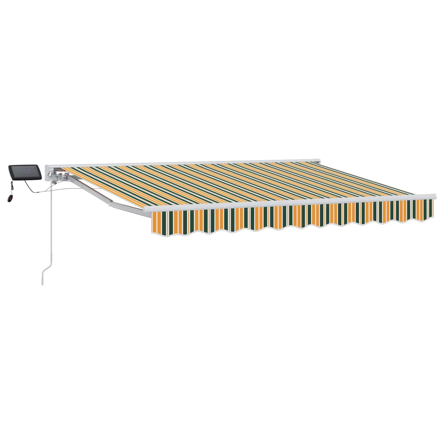 Manueller Markisenrahmen mit LEDs Grün, Gelb, Weiß 3 x 2,5 m
