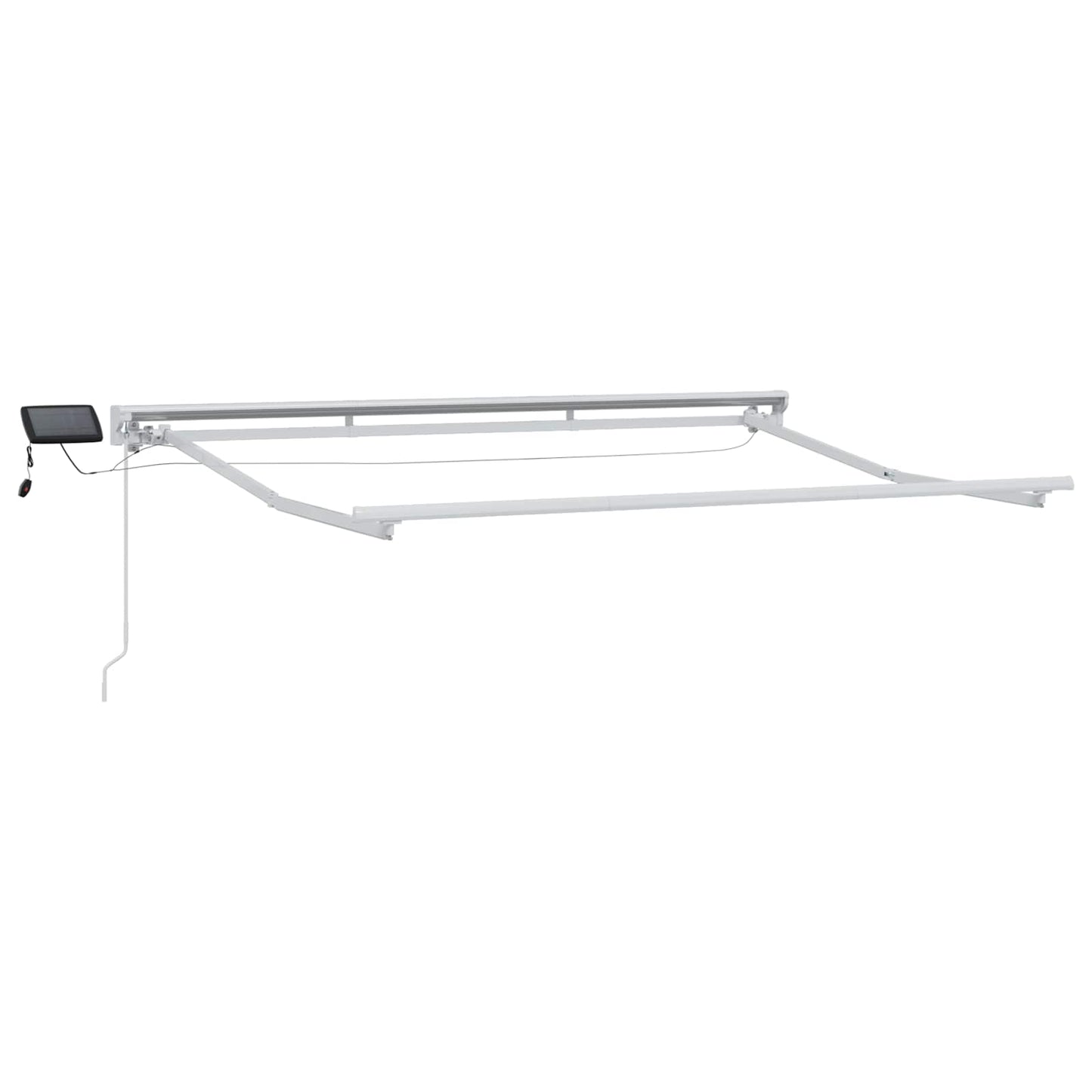 Manueller Markisenrahmen mit LEDs Gelb und Weiß 3,5 x 2,5 m