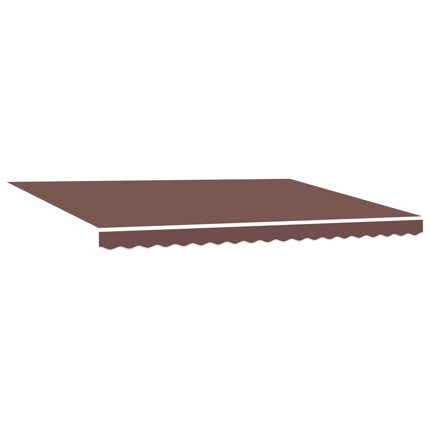 Manueller Markisenrahmen mit LEDs Braun und Weiß 4,5 x 3,5 m