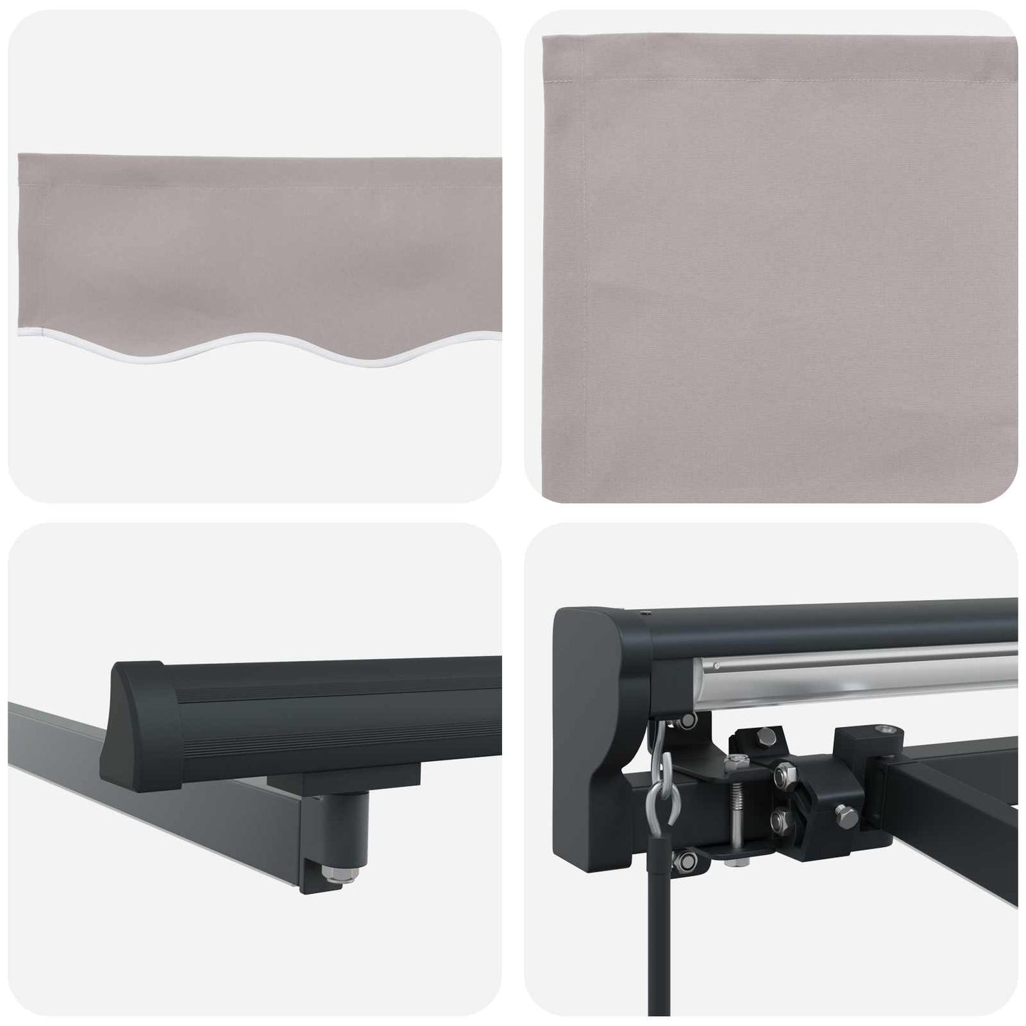 Manueller Markisenrahmen mit LEDs 4,5 × 3 m